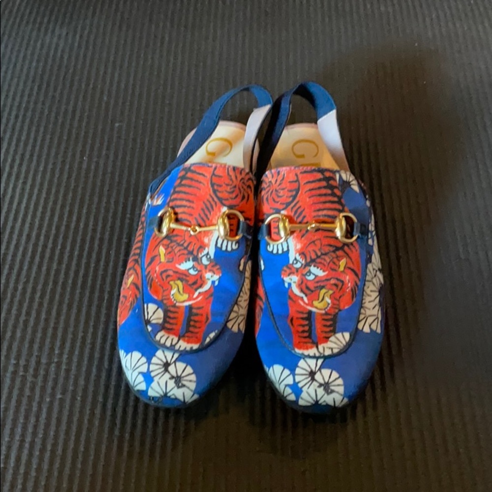 Princetown Gucci kid canvas slippers
